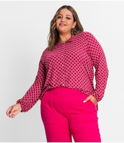 Blusa Feminina Plus Size Secret Glam Vermelho