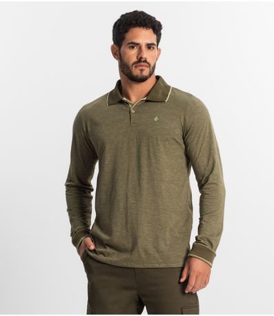 Polo Masculina  Manga Longa Diametro Verde