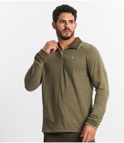 Polo Masculina  Manga Longa Diametro Verde