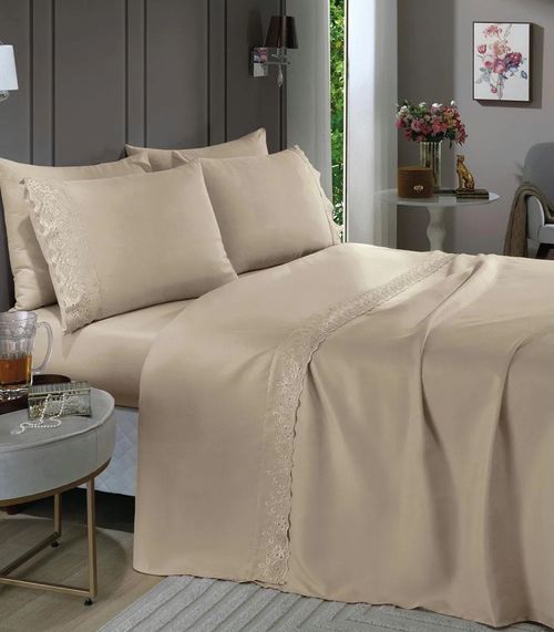 Jogo De Cama 200 Fios Casal Lar E Lazer Marrom