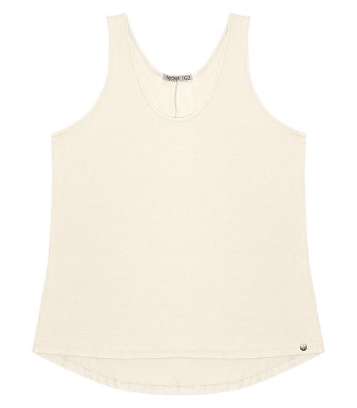 Regata Feminina Plus Size Secret Glam Bege