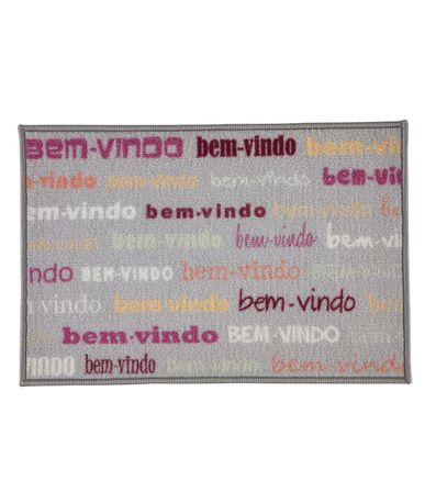 Capacho Bem-Vindo Estampado Corttex Bege