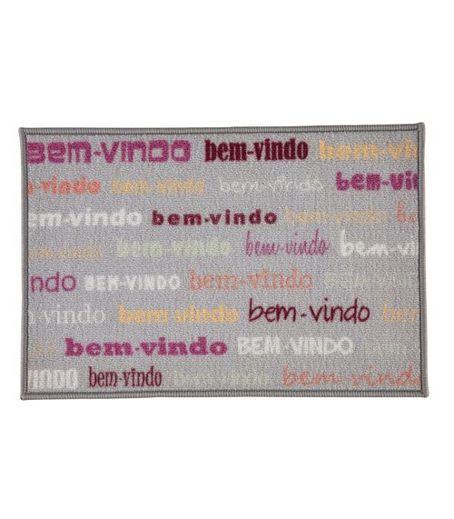 Capacho Bem-Vindo Estampado Corttex Bege