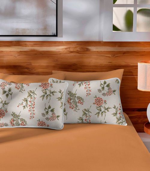 Jogo de Cama Queen Premium Fio Penteado Vivaldi Laranja