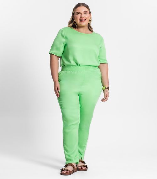 Calça Plus Size Feminina Secret Glam Verde