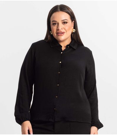 Camisa Manga Longa Secret Glam Secret Glam Preto