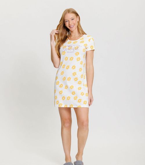 Camisola Estampada De Flor Mensageira Da Paz Branco