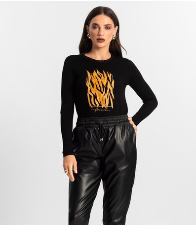 Blusa Manga Longa Endless Preto