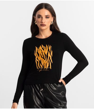 Blusa Manga Longa Endless Preto