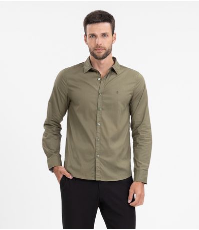 Camisa Masculina Manga Longa Diametro Verde