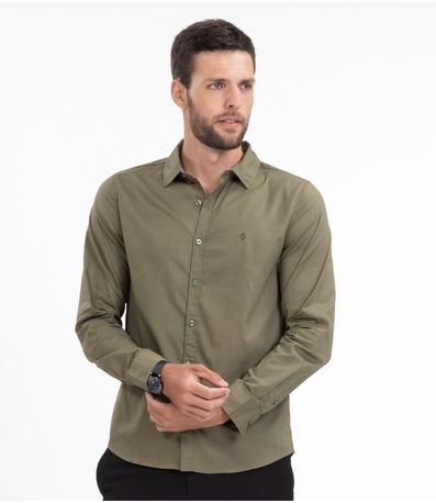 Camisa Masculina Manga Longa Diametro Verde