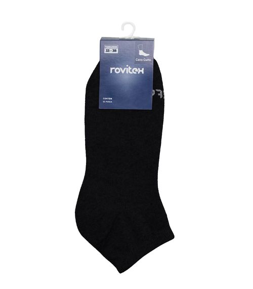 Meia Feminina Sport Kit Com 2 Pares Rovitex Preto