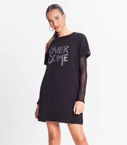 Vestido Com Blusa Juvenil Minty Preto