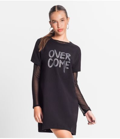 Vestido Com Blusa Juvenil Minty Preto