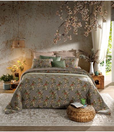 Edredom Solteiro Estampado Vivaldi Verde