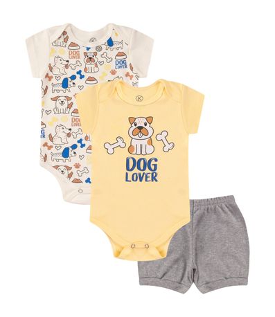Kit Body Infantil Curto 3 Peças Kappes Bege