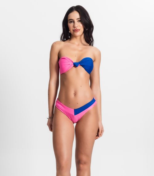 Conjunto Biquíni Dupla Face Nó Bicolor Bela Gaia Rosa