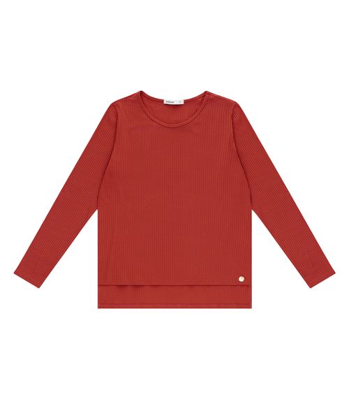 Blusa Feminina Canelada Manga Longa Endless Marrom