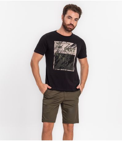 Bermuda Masculina Em Sarja Diametro Verde