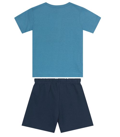 Conjunto Infantil Menino Com Camiseta Agathos Azul