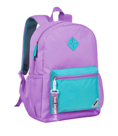 Mochila Feminina Escolar Com Chaveiro De Pvc Clio Roxo