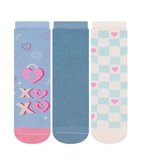 Kit 3 Pares de Meias Femininas Cia da Meia Azul