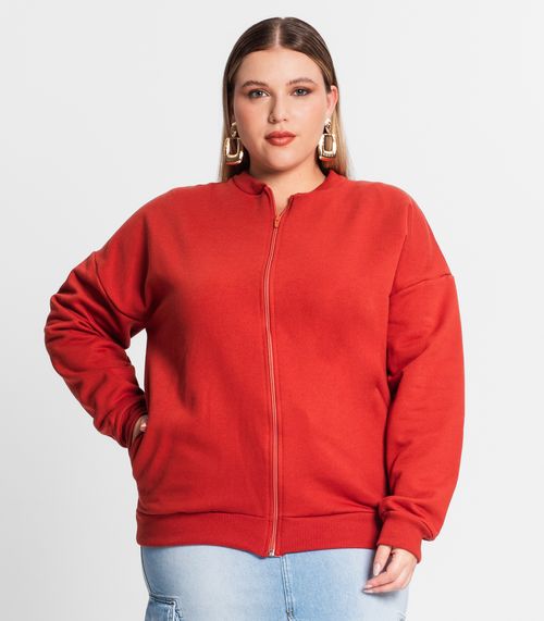 Jaqueta Feminina Plus Size Secret Glam Laranja