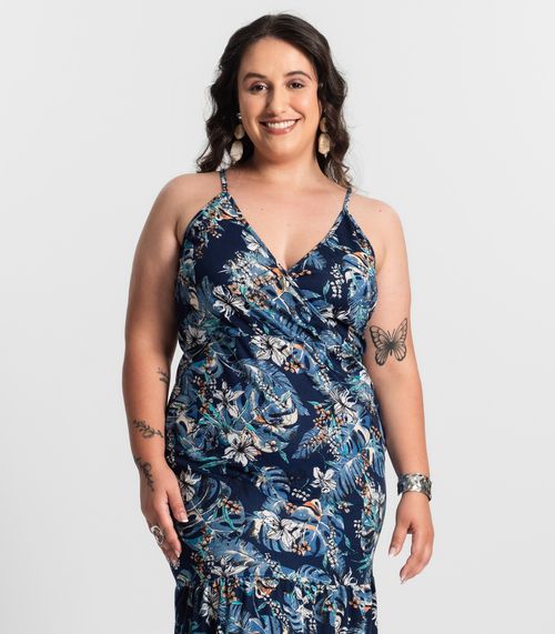Vestido Feminino Longo De Alcinha Midsize Select Azul