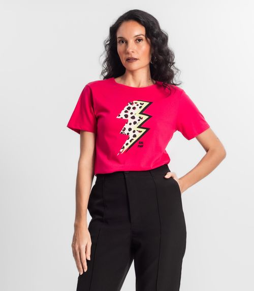 T-shirt Feminina Estampada Select Rosa