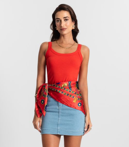 Regata Feminina Cotton 30 Básica KO Vermelho