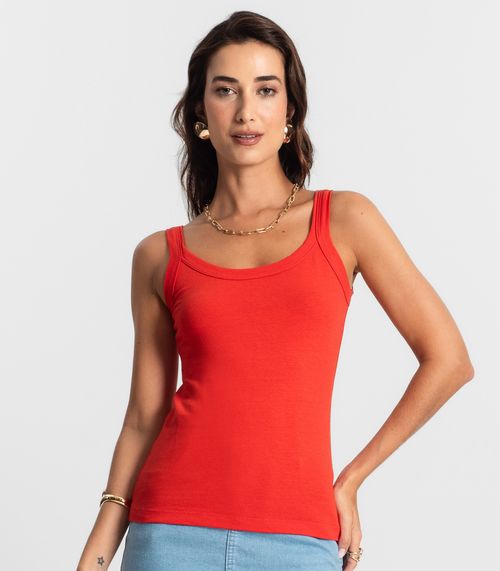 Regata Feminina Cotton 30 Básica KO Vermelho