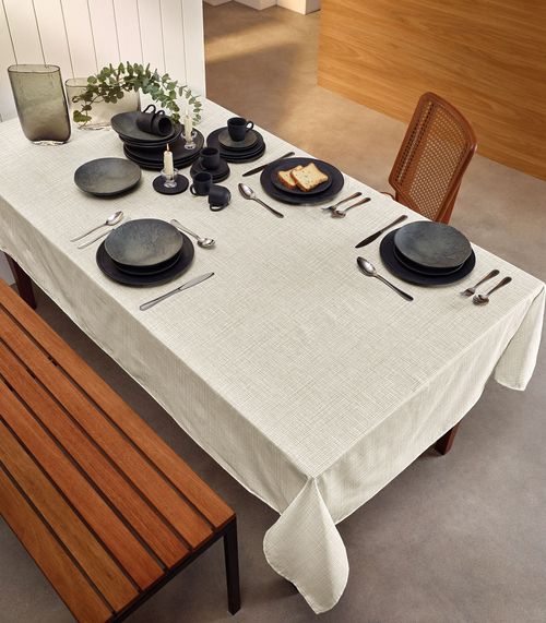 Toalha De Mesa Retangular 8 Lugares Teka Bege