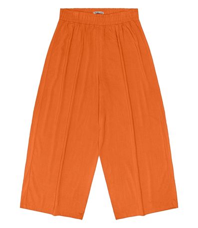 Calça Feminina Plus Size Em Viscose Secret Glam Laranja