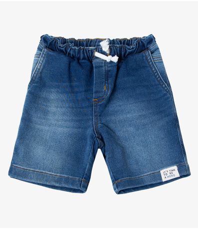 Bermuda Infantil Jeans Trick Nick Azul