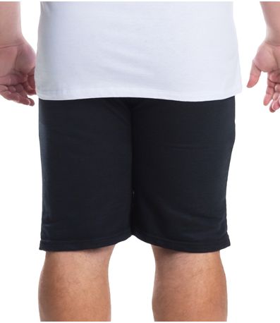 Bermuda Masculina Moletom Plus Size Select Preto