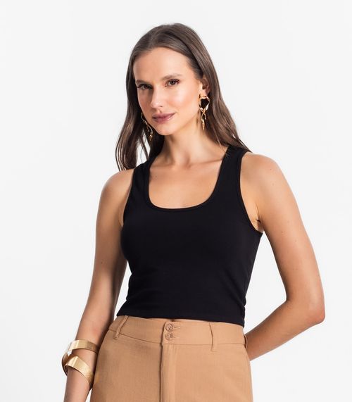 Regata De Cotton Leve Feminino Endless Preto