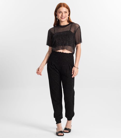 Calça Jogger Juvenil Feminina Minty Preto