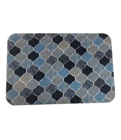Tapete Cozinha Base Antiderrapante Tapetes Junior Azul