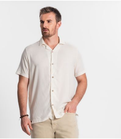 Camisa Em Viscolinho Masculina Diametro Bege