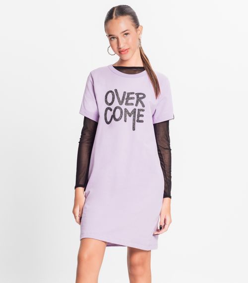 Vestido Com Blusa Juvenil Minty Roxo