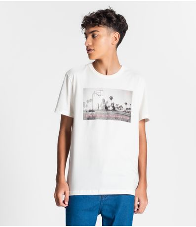 Camiseta Juvenil Masculina Minty Bege