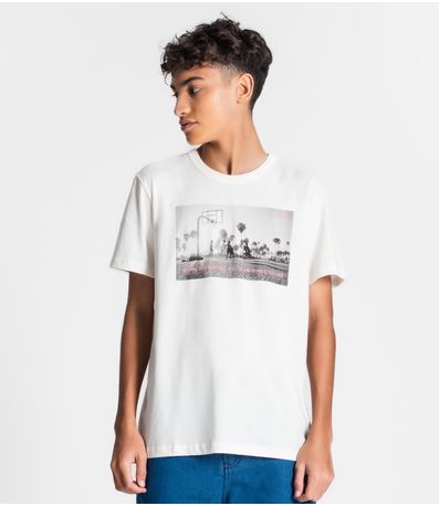 Camiseta Juvenil Masculina Minty Bege