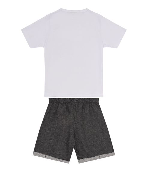 Conjunto Infantil Menino Com Camiseta Agathos Cinza