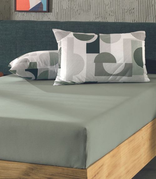 Jogo De Cama Solteiro Malha Fio Penteado Altenburg Verde