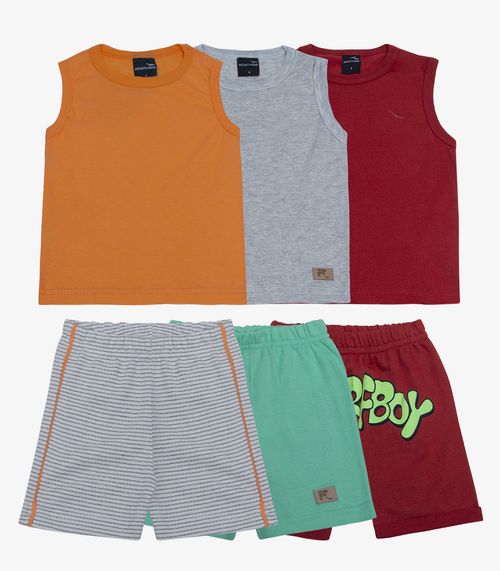 Kit Combo 3 Conjuntos Menino Sortidos Agathos Sortida