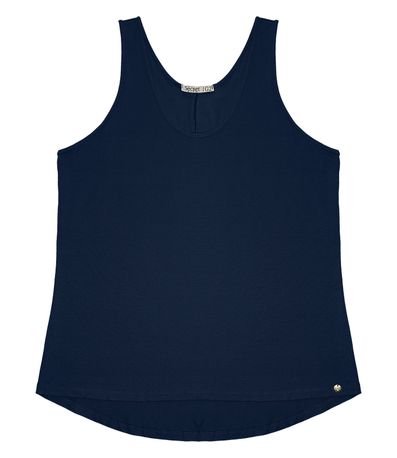 Regata Feminina Plus Size Secret Glam Azul