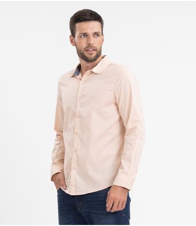 Camisa Masculina Manga Longa Diametro Rosa