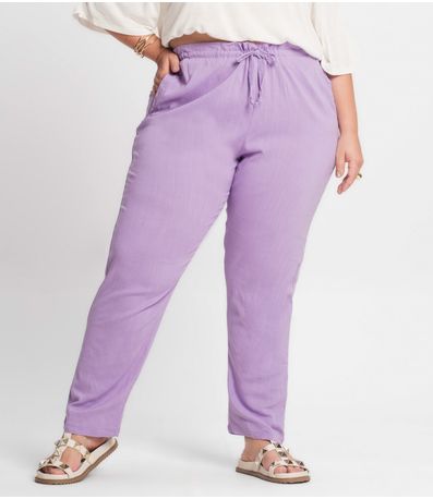 Calça Feminina Plus Size Viscose Secret Glam Roxo