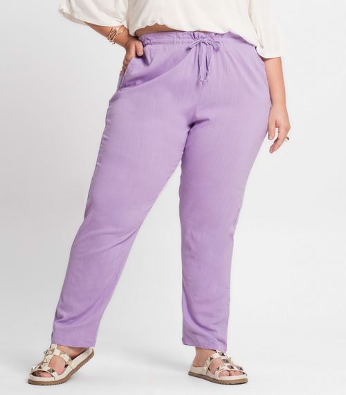 Calça Feminina Plus Size Viscose Secret Glam Roxo