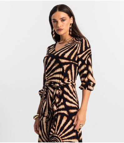 Vestido Longo Feminino Viscose Endless Preto